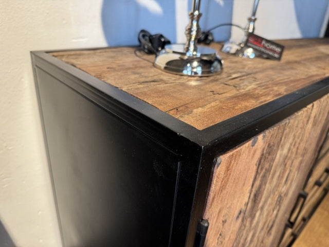 Sideboard Industriedesign, Sideboard Metall-Gestell, Schrank Industrie, Breite 180 cm