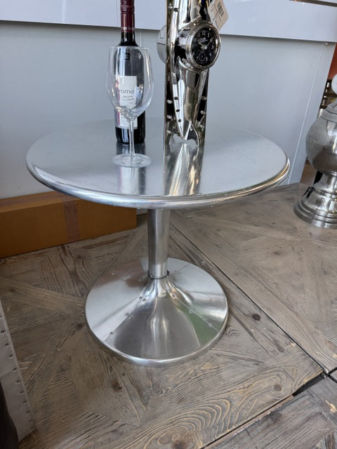 Beistelltisch Aircraft, Couchtisch Airplane Silber Aluminium, Durchmesser 60 cm