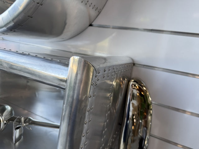 Regal Aircraft, Bücherregal Airplane Silber Aluminium, Breite 100 cm