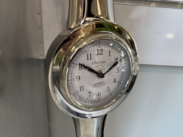 Uhr Propeller Aircraft, Standuhr Propeller Silber, Wanduhr Propeller, Höhe 165 cm