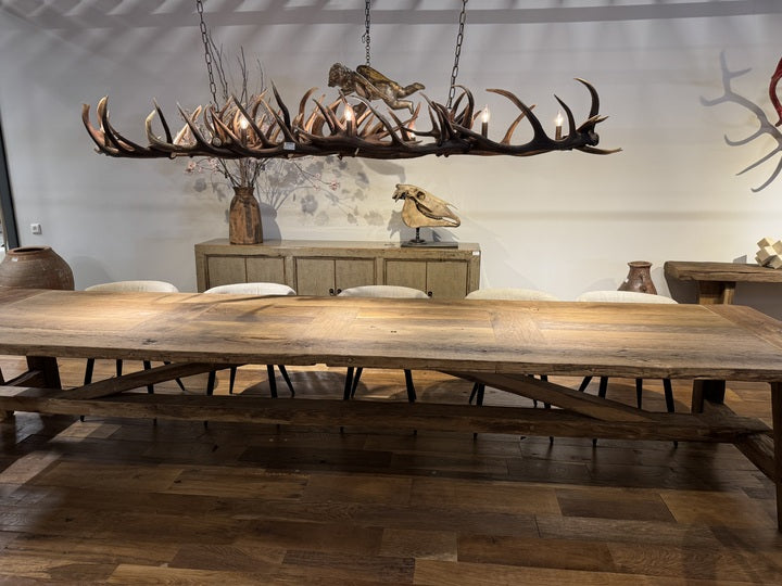 Esstisch Alteiche, Esstisch Altholz Eiche Landhaus, Tisch Alteiche Landhausstil, Länge 340 cm