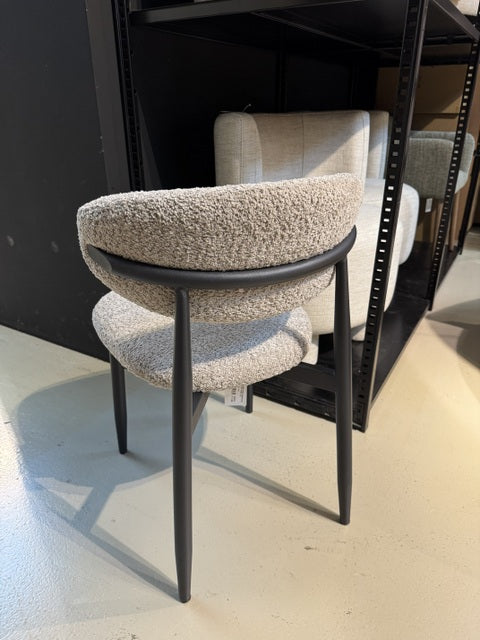Stuhl taupe, Stuhl Metallgestell schwarz