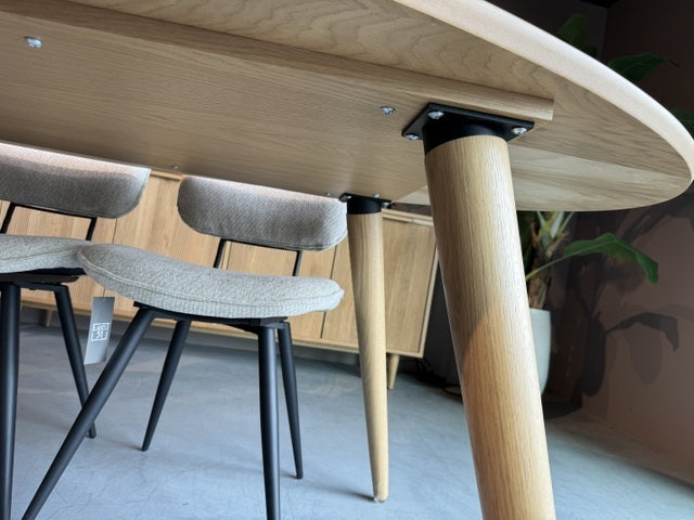 Esstisch Eiche oval, Tisch oval Eiche, Länge 210 cm