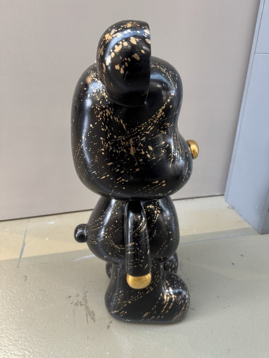 Deko Bär schwarz-Gold, modern Figur Bär, Höhe ca. 48 cm