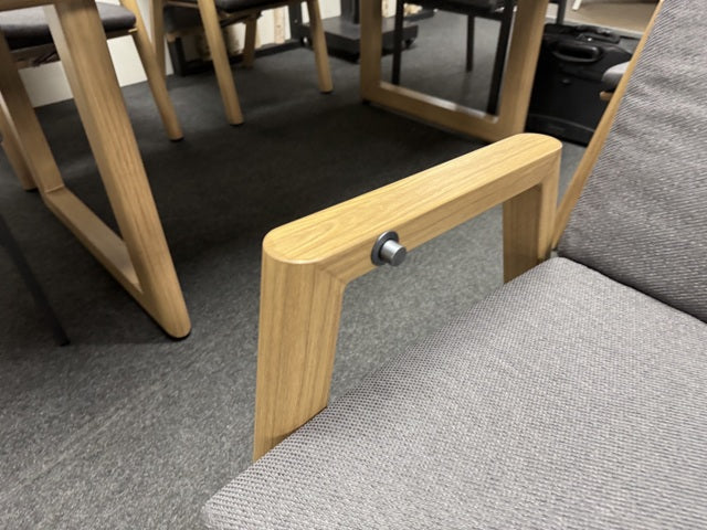 Hochlehner grau-Naturholz-Optik, Gartenstuhl braun