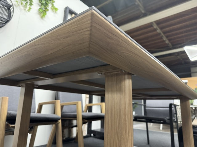 Gartentisch grau-Naturholz-Optik, Länge 200 cm