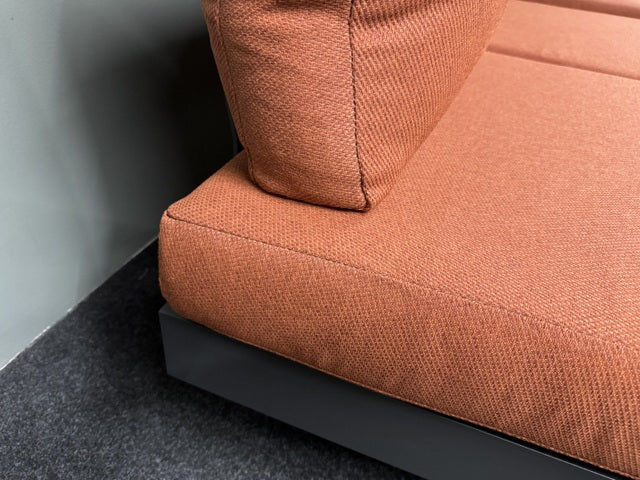 Lounge-Sofa anthrazit-Terracotta, Eck-Gartensofa Terracotta, Lounge anthrazit-Terracotta, Breite 245 cm