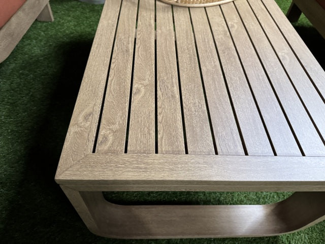 Gartensofa Terracotta, Set 4 teiliges Loungeset Holzoptik-Terracotta, Garten Sitzgruppe Terracotta