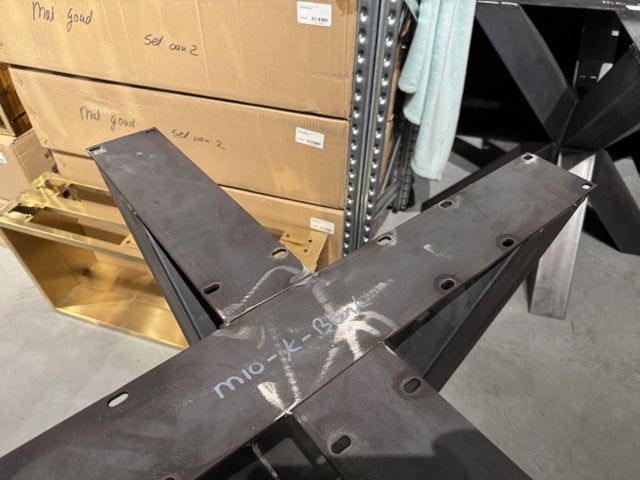 Tischbeine Spider Metall, Tischgestell Metall,  Tischfuß Metall, Maße 100x100 cm