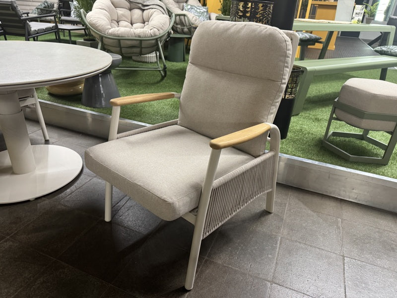 Gartensessel beige gepolstert
