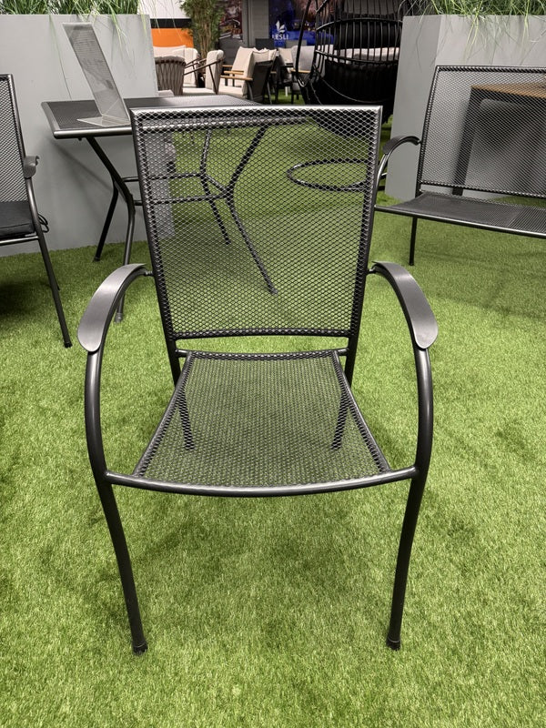 Metall Gartenstuhl, Metall Stuhl anthrazit