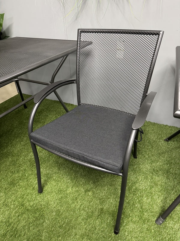 Metall Gartenstuhl, Metall Stuhl anthrazit