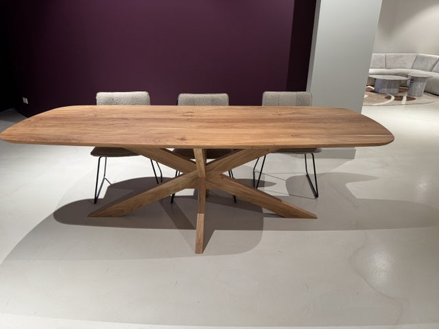 Esstisch Massivholz Natur-Farbe, Tisch Holz-Natur, Länge 240 cm