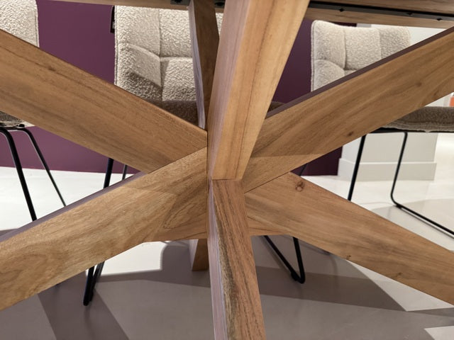 Esstisch Massivholz Natur-Farbe, Tisch Holz-Natur, Länge 240 cm