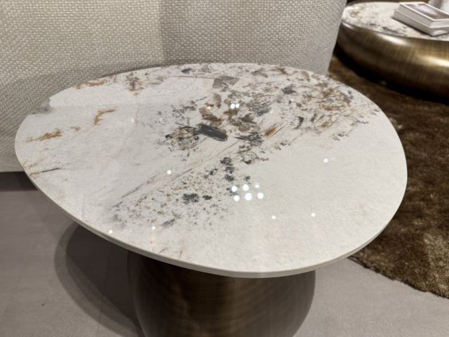 Beistelltisch Bronze Keramik, Höhe 44 cm