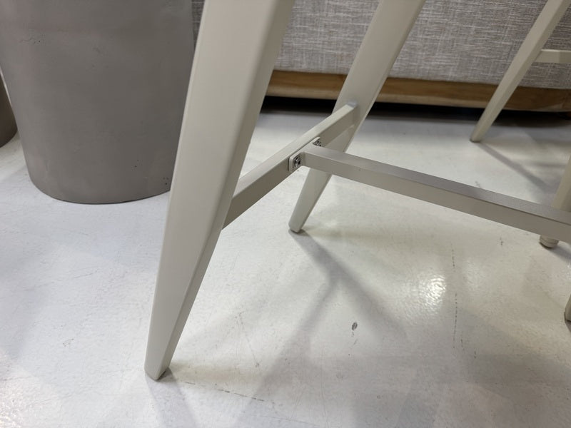 Barstuhl outdoor, Garten-Barstuhl creme-taupe, Sitzhöhe 65 cm
