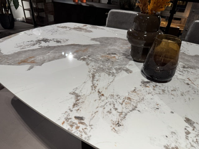 Esstisch Keramik-Tischplatte, Tisch Bronze Tischplatte Keramik, Länge 220 cm