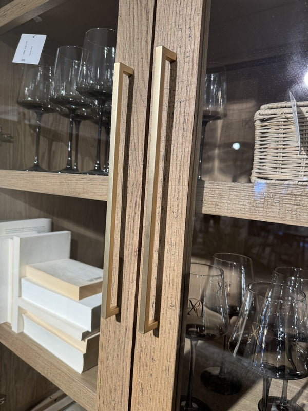 Vitrine Eiche, Geschirrschrank Eiche, Breite 110 cm