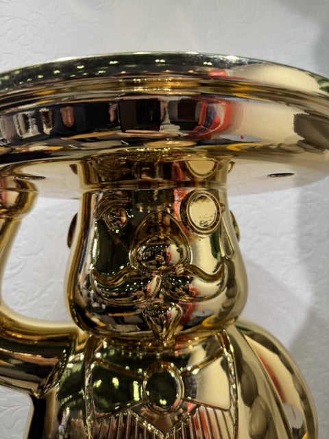 Beistelltisch Gold, Beistelltisch Kunststoff, Höhe 60 cm