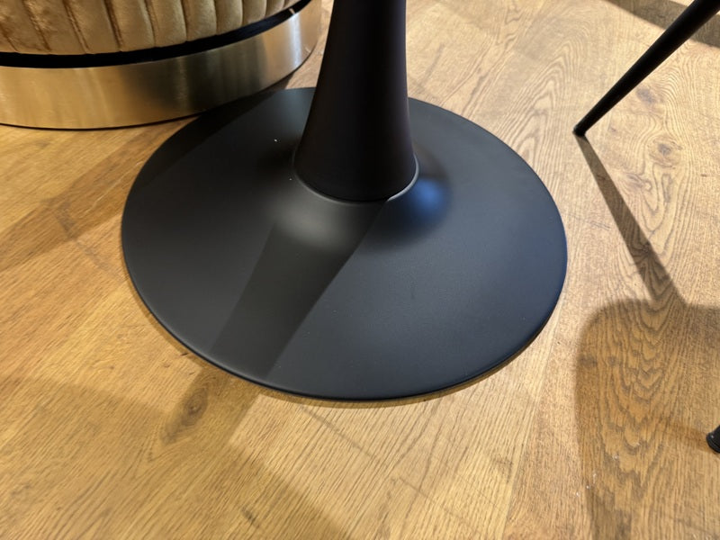 Bistrotisch rund Keramik-Metall, Bistrotisch weiß-grau rund, Durchmesser 70 cm
