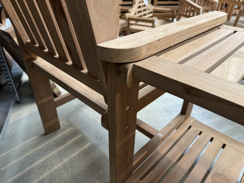 Gartensessel Teak 2er Set, Gartensessel Holz massiv