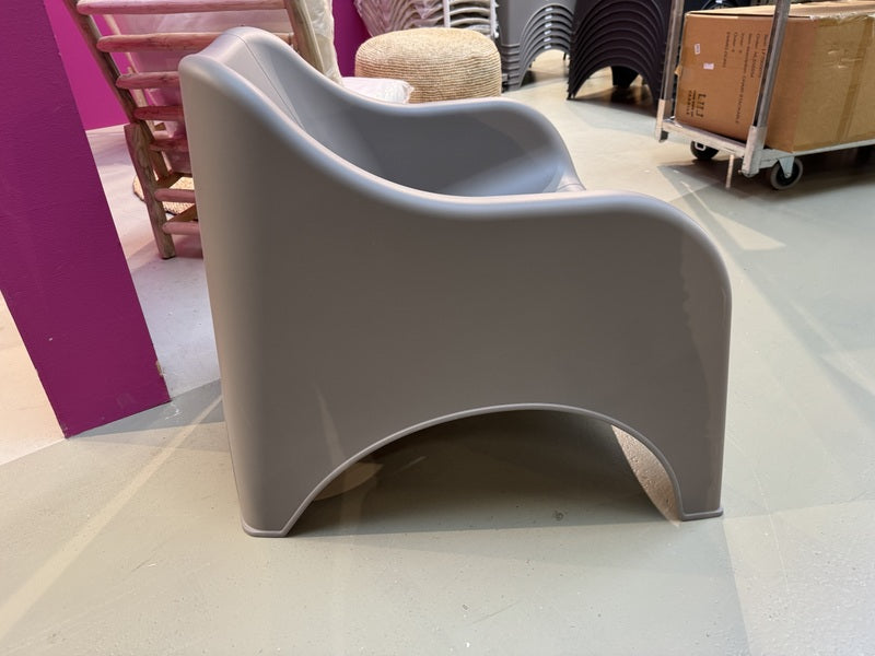 Gartensessel taupe-grau, Gartenlounge-Sessel grau