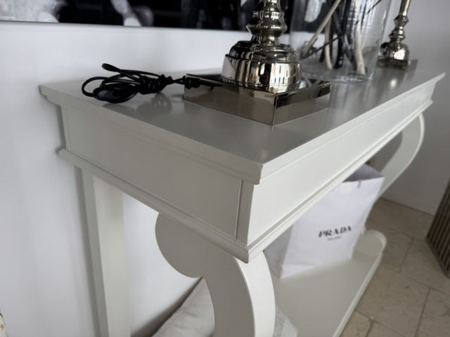 Konsole weiß Holz, Wandtisch weiß, Konsole Landhaus weiß, Breite 140 cm