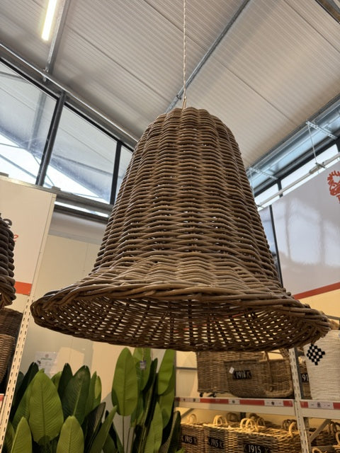 Hängelampe Glocke Rattan, Pendelleuchte Rattan, Durchmesser 70 cm