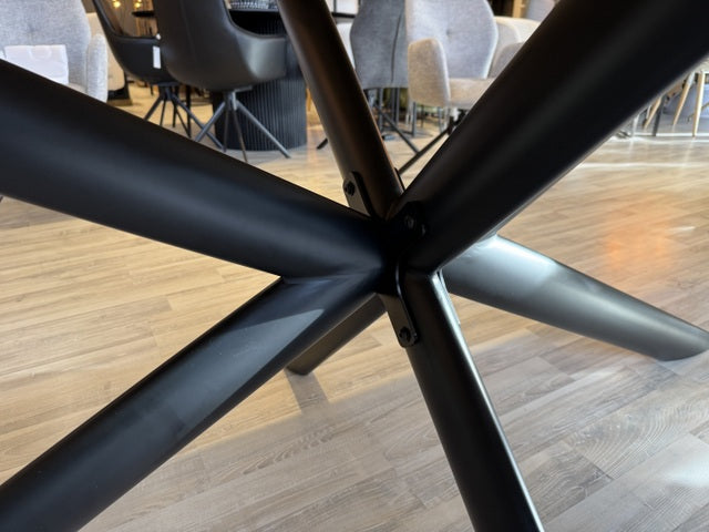 Esstisch Eiche massiv, Tisch Eiche Metall Tischgestell, Länge 200 cm