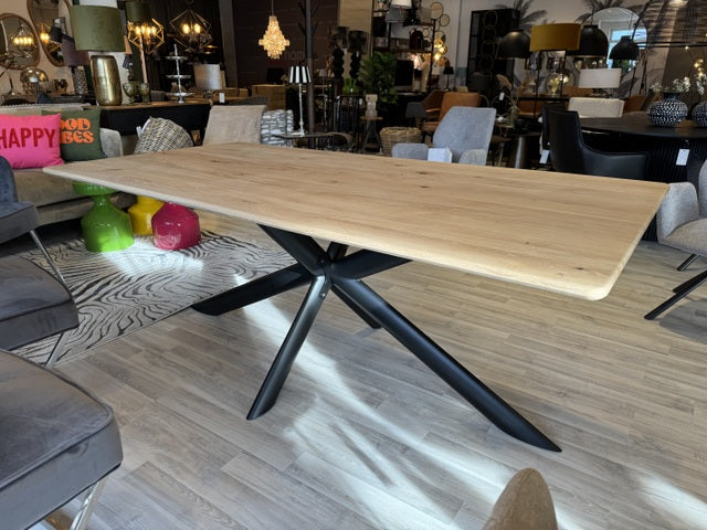 Sideboard Eiche massiv, Anrichte mit Glastür Eiche, Breite 180 cm