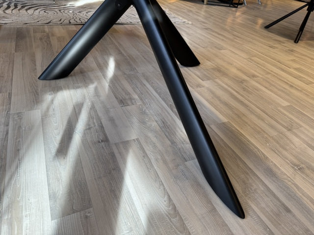 Esstisch Eiche massiv, Tisch Eiche Metall Tischgestell, Länge 200 cm