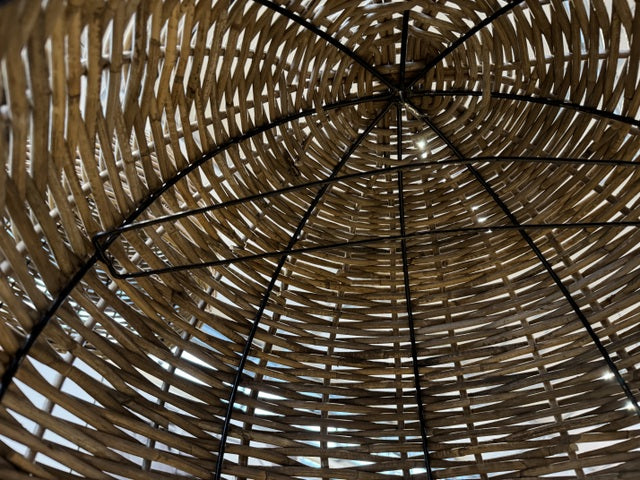 Hängelampe Rattan, Pendelleuchte Rattan, Durchmesser 50 cm