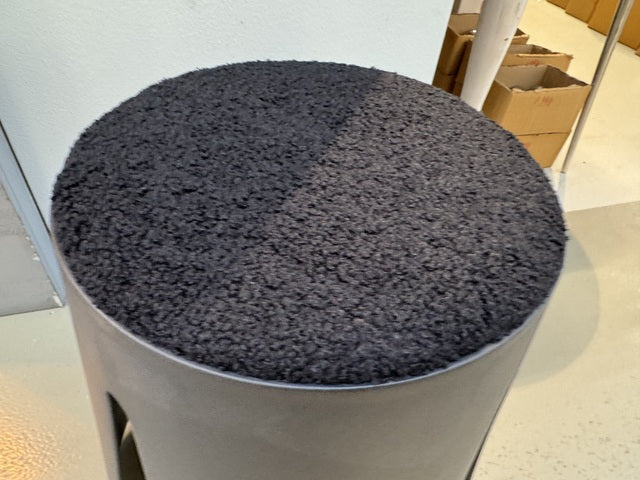 Hocker schwarz Kunststoff, stapelbarer Hocker gepolstert schwarz