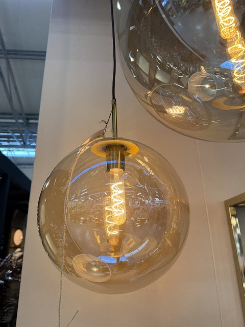 Hängeleuchte Glas rund, Hängelampe Glaskugel, Ø 40 cm