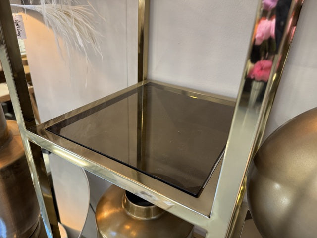 Regal Gold matt, Bücherregal Metall Gold, Höhe 200 cm