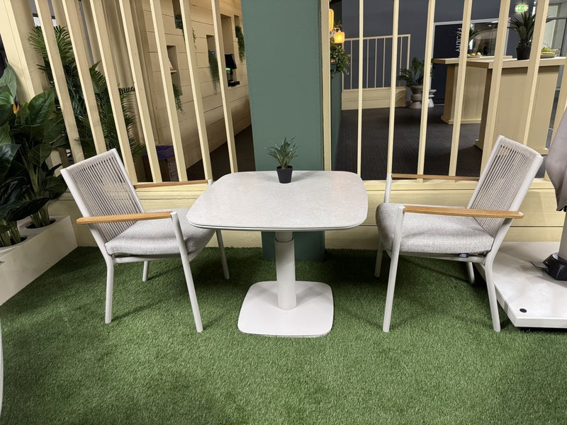 Gartenstuhl creme Aluminium, Gartenstuhl beige