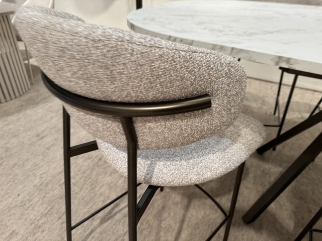 Barstuhl taupe, Barstuhl gepolstert, Sitzhöhe 65 cm