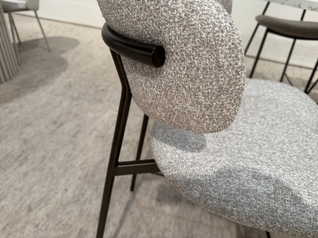 Barstuhl taupe, Barstuhl gepolstert, Sitzhöhe 65 cm