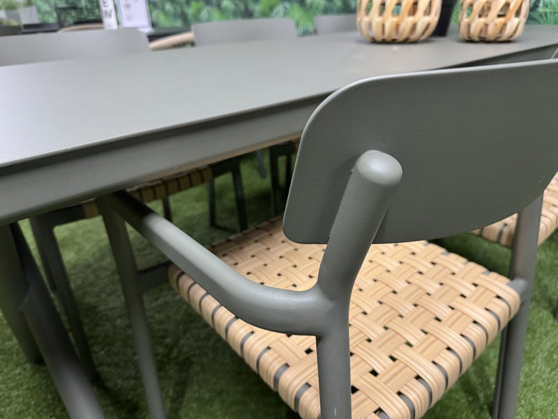 Gartenstuhl Aluminium, Metall-Gartenstuhl grau