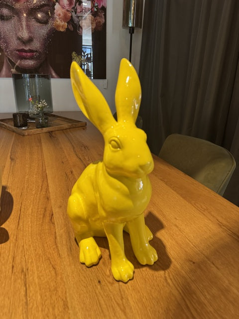 Osterhase gelb, Deko-Hase gelb, Höhe 40 cm