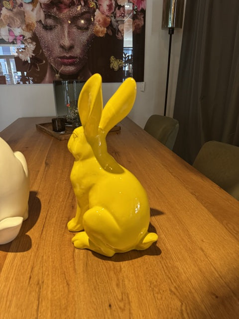 Osterhase gelb, Deko-Hase gelb, Höhe 40 cm