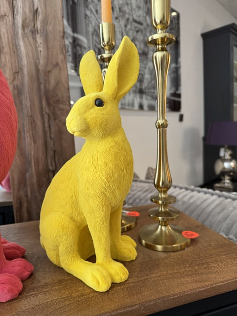 Osterhase gelb, Deko-Hase gelb, Höhe 30 cm