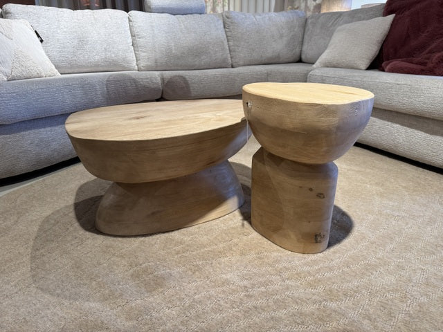 Couchtische 2er Set, Couchtisch Holz Naturholzhell