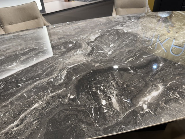 Esstisch Keramik oval Marmoroptik, Tisch Keramik oval, Esstisch Marmoroptik grau Keramik, Länge 270 cm