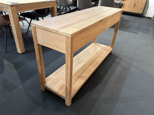 Konsole Holz Teak, Konsole mit Schubladen Massivholz Teak, Breite 140 cm