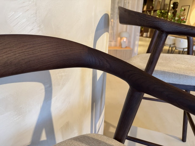 Barstuhl braun Holz-Gestell, Sitzhöhe 75 cm