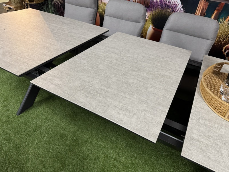 Gartentisch ausziehbar grau-anthrazit, Gartentisch Länge 340 cm
