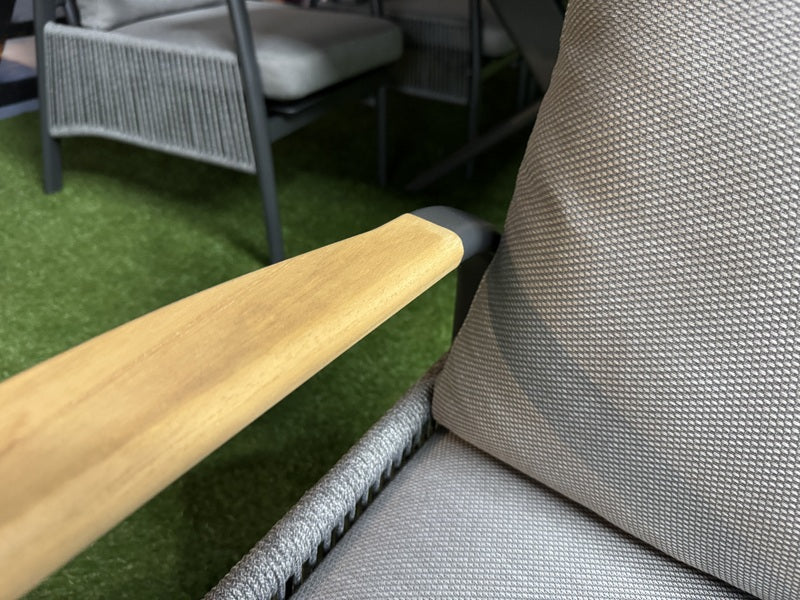 Gartenstuhl grau gepolstert, Gartenstuhl anthrazit Rückenlehne verstellbar