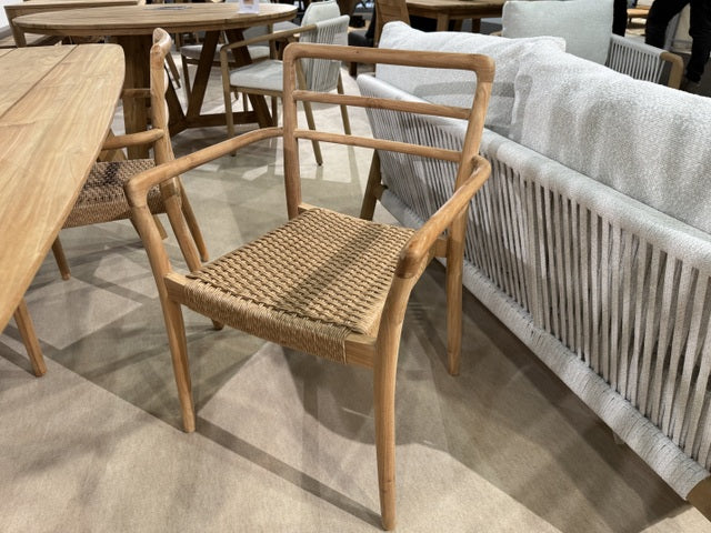 Gartenstuhl Holz-Rattan, Gartenstuhl Rattan-Teakholz