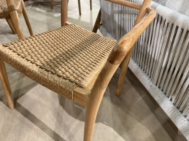 Gartenstuhl Holz-Rattan, Gartenstuhl Rattan-Teakholz